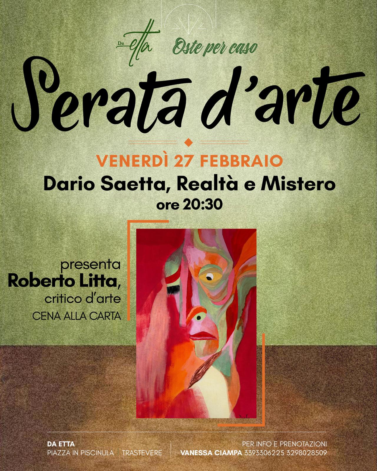 Serata d'arte Dario Saetta - IlGraffio - Monica Macchioni