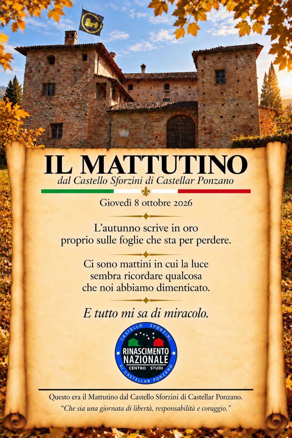 IL MATTUTINO 08-10-2026 - IlGraffio - Monica Macchioni